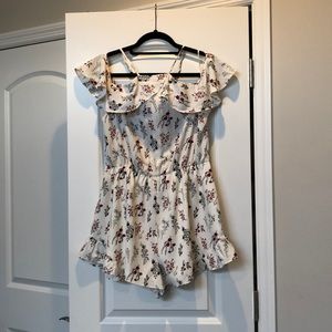 White floral romper
